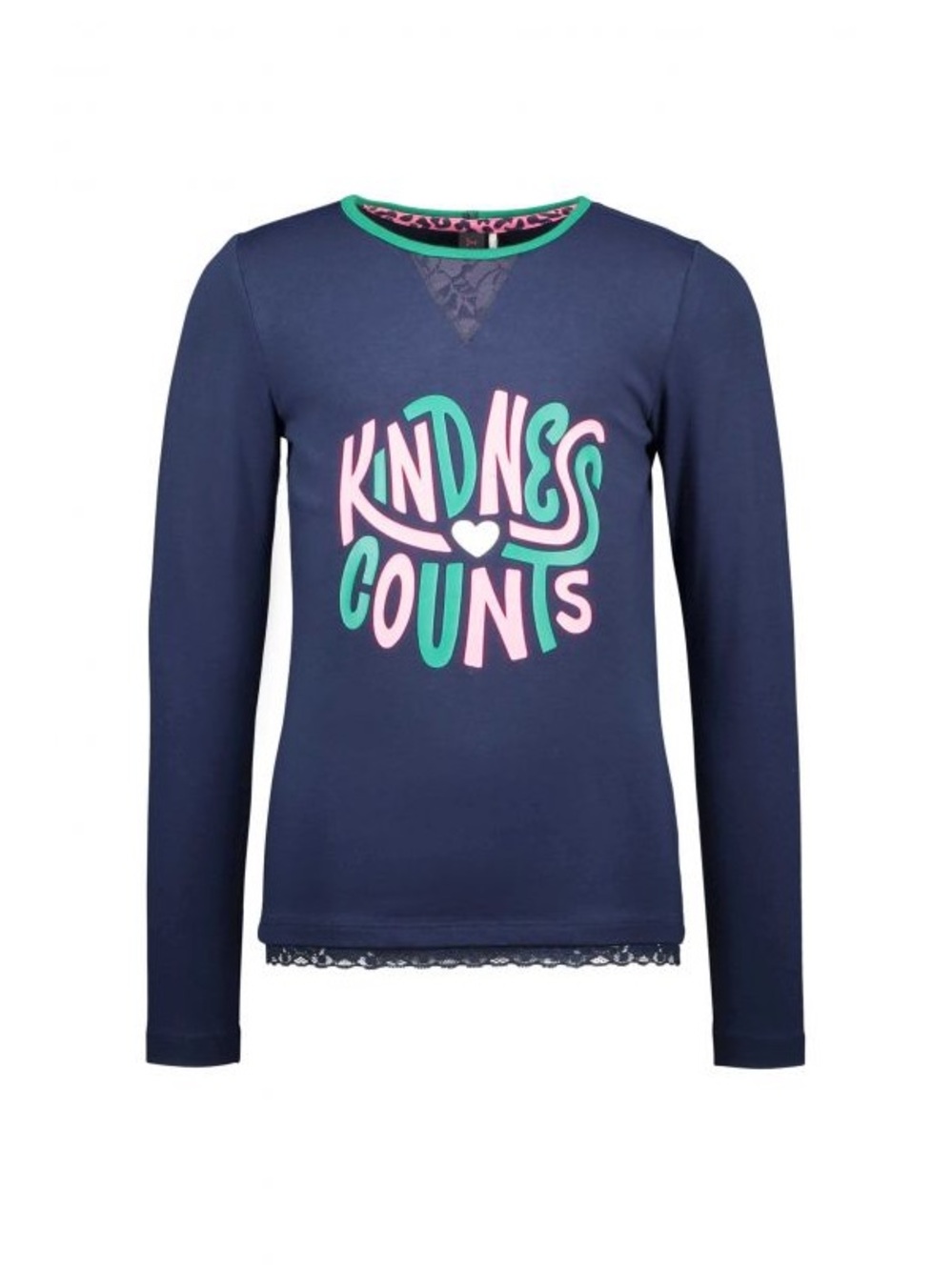 Navy "Kindness Counts" Long-Sleeve Tee